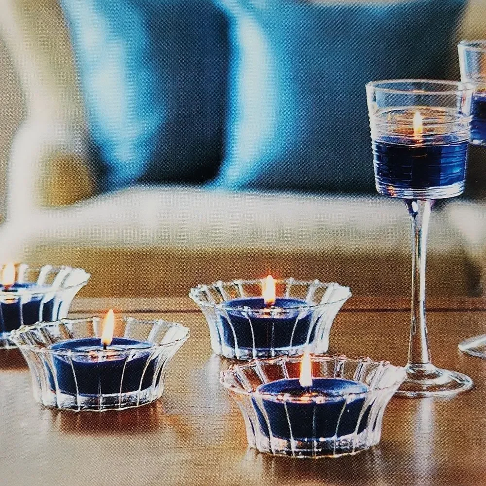 💜HOST PICK NIB PartyLite Clear Faceted Large Tealight Holder Set of 4 - Picture 2 of 12